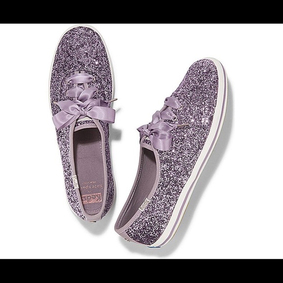 purple glitter keds